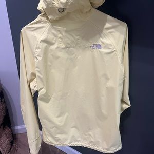 Women’s North Face yellow rain jacket